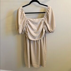 SHEIN Cream Puff Sleeve Mini Dress